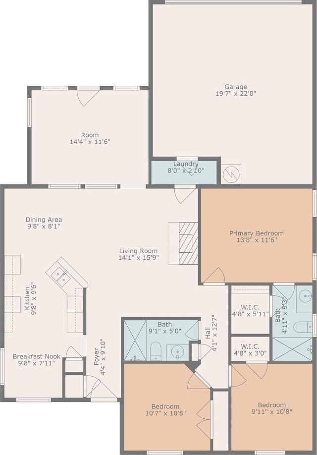 1100 Cedarcrest Dr, Mesquite, TX 75149 - floor plan / room layout