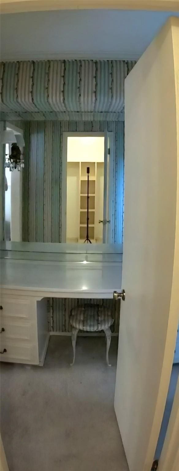 5805 Azteca Dr, Fort Worth, TX 76112 - bathroom with finished concrete floors