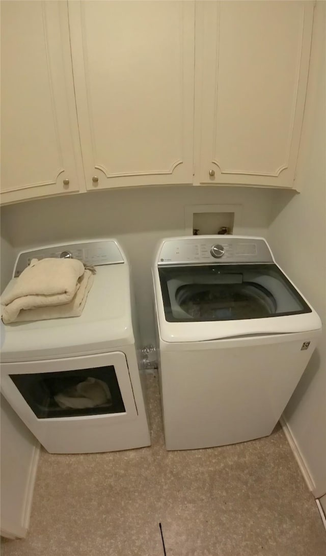 5805 Azteca Dr, Fort Worth, TX 76112 - washroom featuring washer and dryer, cabinet space, and baseboards