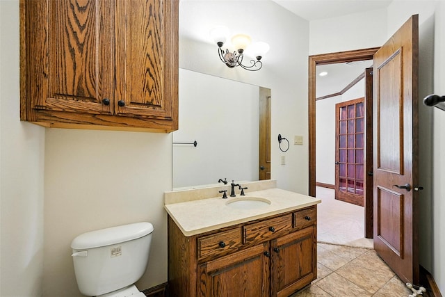 49 Pristine Pond Dr, Frisco, TX 75034 - half bathroom with vanity and toilet