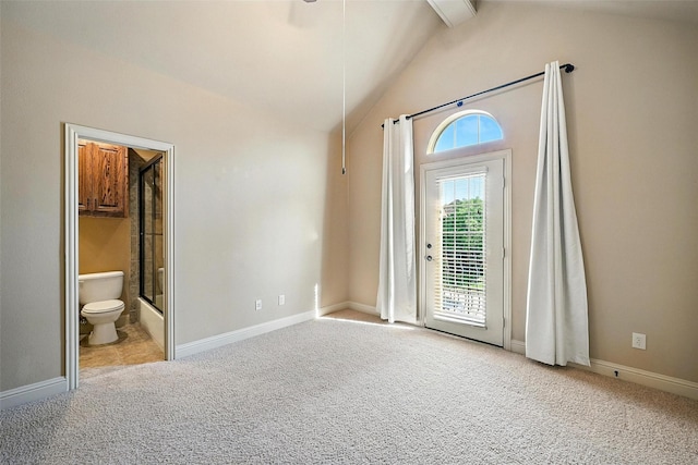 49 Pristine Pond Dr, Frisco, TX 75034 - unfurnished bedroom with access to outside, carpet flooring, and connected bathroom
