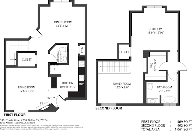 3901 Travis St Unit 230, Dallas, TX 75204 - home floor plan