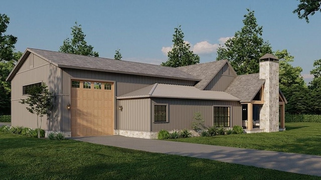 1177 Calk Rd, Tioga, TX 76271 - view of front of house with a chimney and a front yard