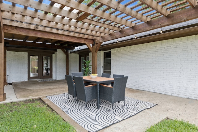 10328 Countess Dr, Dallas, TX 75229 - view of patio featuring outdoor dining area and a pergola