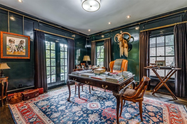 4205 Bryn Mawr Dr, University Park, TX 75225 - office space featuring wood finished floors and ornamental molding