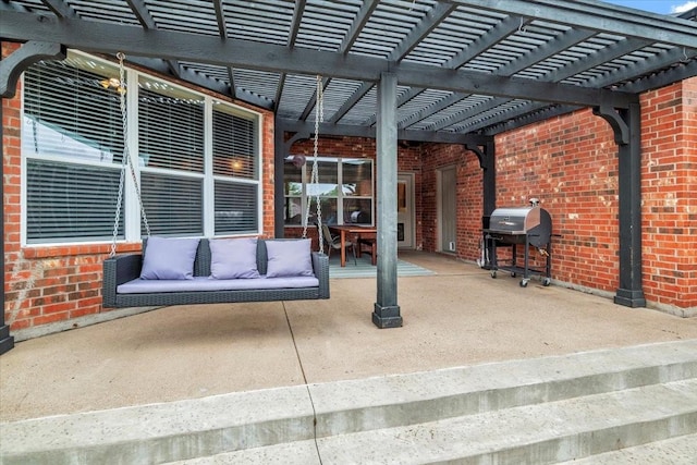 1516 Stonehill Ct, Allen, TX 75002 - view of patio / terrace featuring a pergola, grilling area, and outdoor dining area