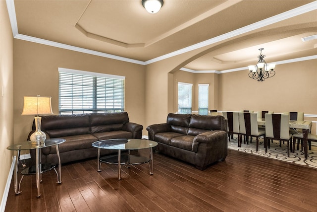 1518 E Oates Rd, Garland, TX 75043 - living room with a tray ceiling, plenty of natural light, and a chandelier