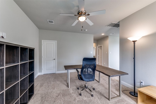 1031 Devonshire Dr, Allen, TX 75013 - office space with carpet flooring, ceiling fan, and baseboards