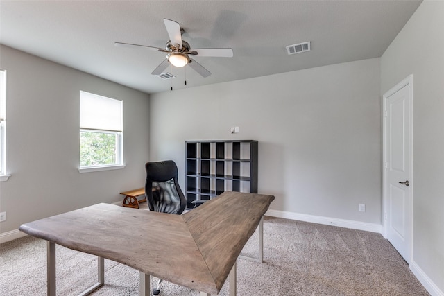 1031 Devonshire Dr, Allen, TX 75013 - carpeted office with ceiling fan and baseboards