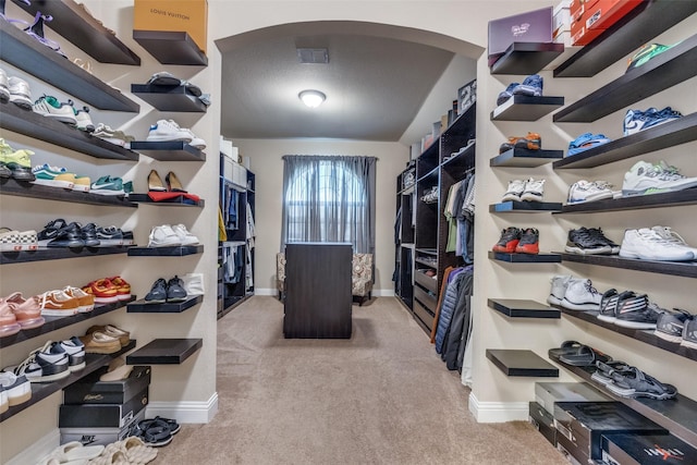 3717 Dutch Iris Ln, Forest Hill, TX 76140 - walk in closet with arched walkways and light carpet