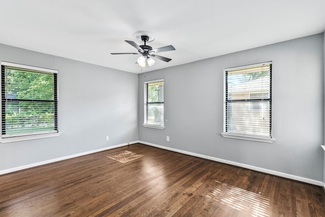 2969 Eric Ln, Farmers Branch, TX 75234 - unfurnished room featuring wood finished floors and a ceiling fan