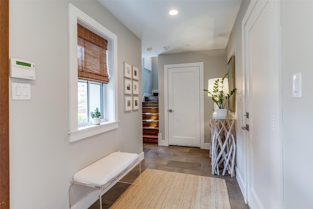 4121 Grassmere Ln Unit 3, University Park, TX 75205 - foyer featuring recessed lighting, stairs, and baseboards