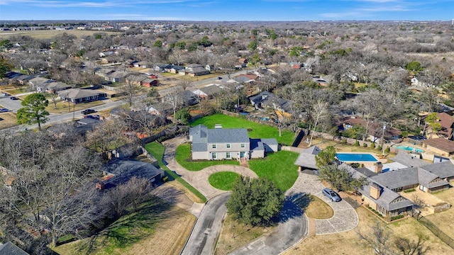 1016 Crestview Dr, Sherman, TX 75092 - aerial overview of property's location featuring nearby suburban area and a pool area