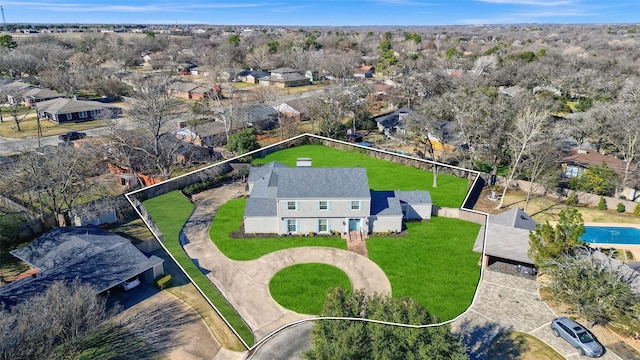 1016 Crestview Dr, Sherman, TX 75092 - aerial view of residential area featuring property boundaries highlighted