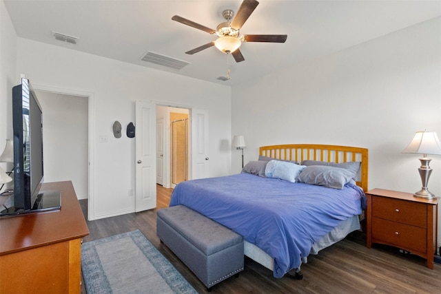 797 Hawthorn St, Princeton, TX 75407 - bedroom featuring dark wood finished floors and a ceiling fan