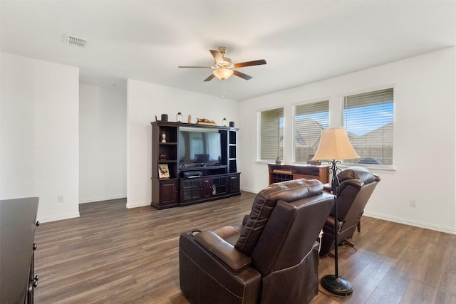 797 Hawthorn St, Princeton, TX 75407 - living area featuring a ceiling fan and wood finished floors