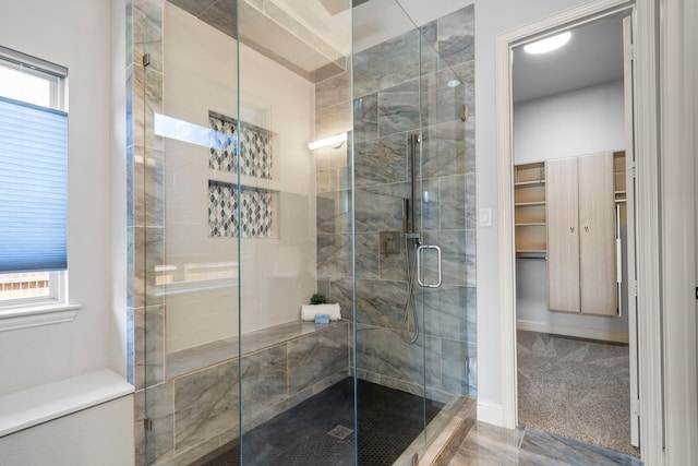 1208 Claire St, Lantana, TX 76226 - bathroom with a stall shower and a walk in closet