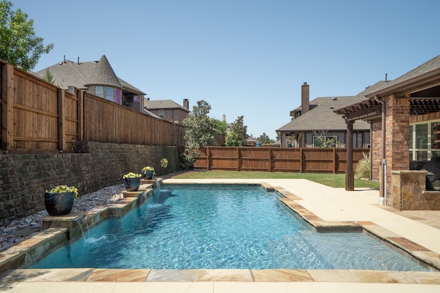 1208 Claire St, Lantana, TX 76226 - view of pool with a patio and a fenced backyard