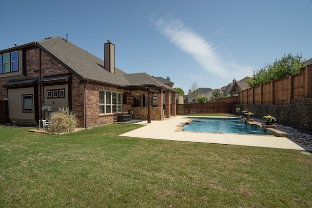1208 Claire St, Lantana, TX 76226 - view of pool with a fenced backyard and a patio