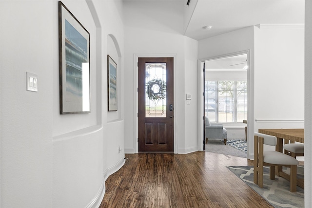 1208 Claire St, Lantana, TX 76226 - foyer featuring wood finished floors and arched walkways