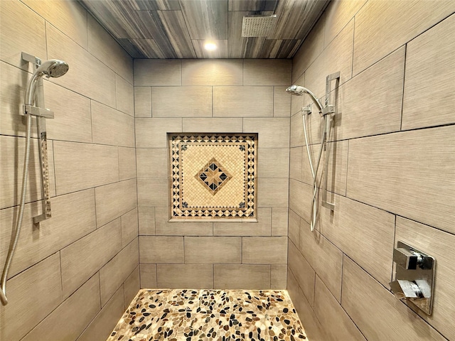 1415 Scenic Dr, Graham, TX 76450 - bathroom with a tile shower