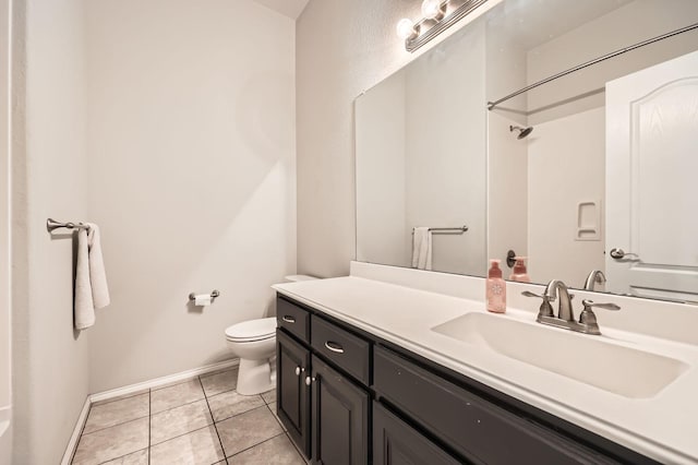 2124 Leonard Ranch Rd, Fort Worth, TX 76134 - full bathroom featuring toilet, vanity, baseboards, and tile patterned floors