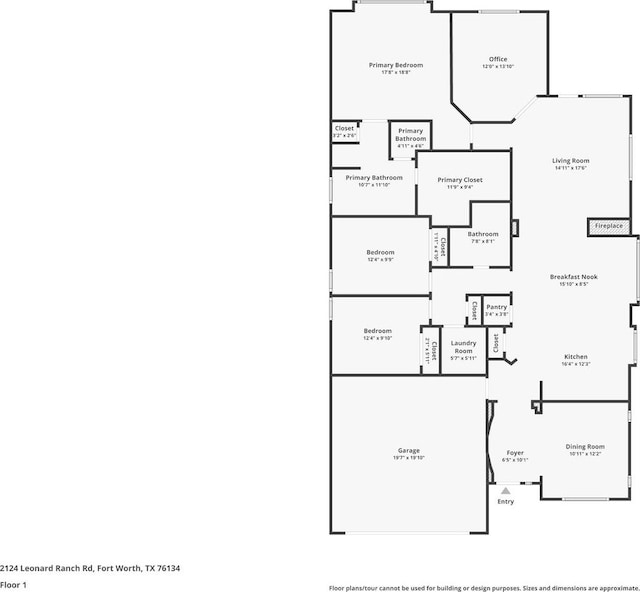 2124 Leonard Ranch Rd, Fort Worth, TX 76134 - room layout