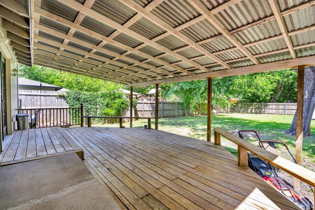 203 Olive St, Waxahachie, TX 75165 - deck featuring a fenced backyard