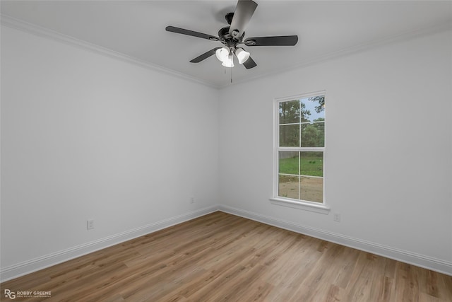 231 Ramsey, Stonewall, LA 71078 - empty room with light wood-style floors, crown molding, and ceiling fan