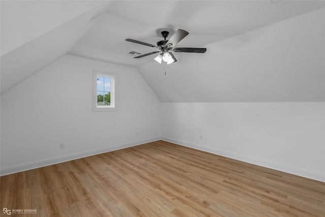 231 Ramsey, Stonewall, LA 71078 - bonus room with light wood-style flooring, lofted ceiling, and ceiling fan