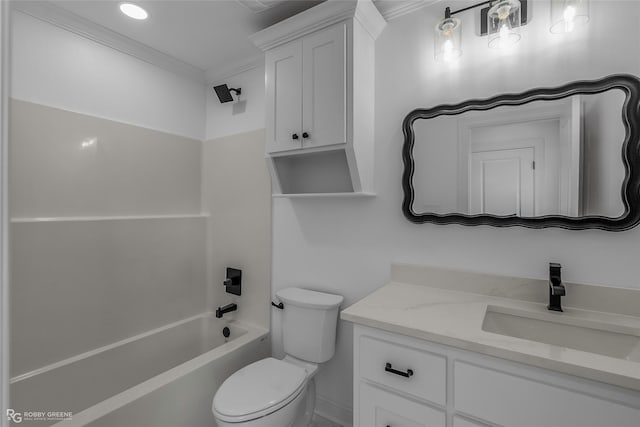 231 Ramsey, Stonewall, LA 71078 - full bath featuring vanity, shower / bathtub combination, and crown molding