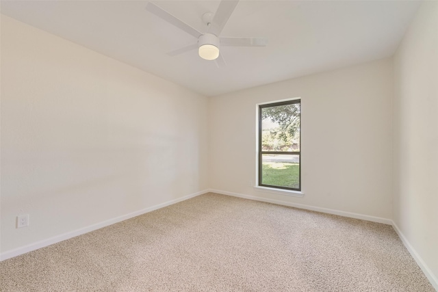 520 Oakcrest Dr, Coppell, TX 75019 - empty room with light carpet, baseboards, and a ceiling fan