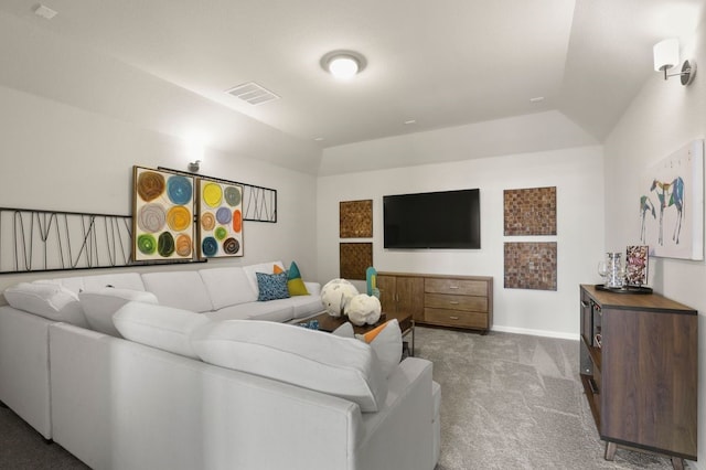 2745 Lopice Ln, Fort Worth, TX 76179 - carpeted living room with baseboards and vaulted ceiling