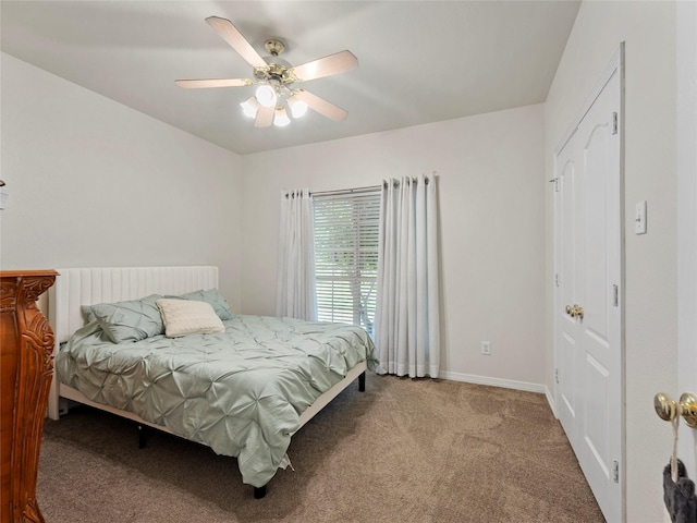 4710 Ashley Cir, Midlothian, TX 76065 - bedroom featuring carpet floors and a ceiling fan