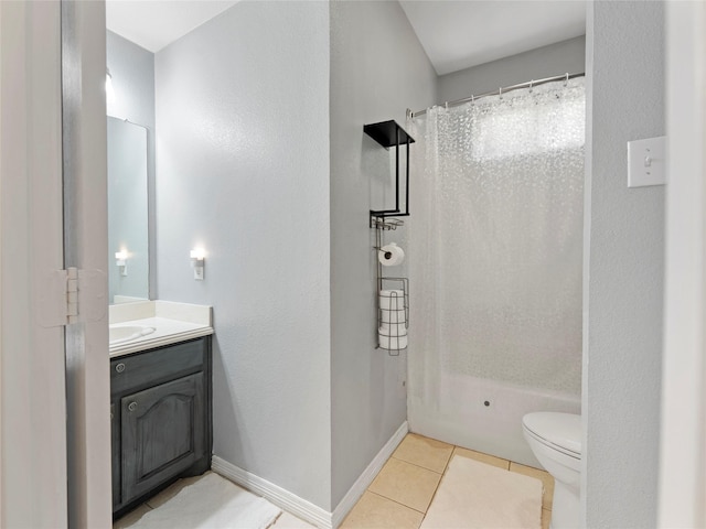 4710 Ashley Cir, Midlothian, TX 76065 - full bath featuring vanity, tile patterned flooring, and shower / bath combo