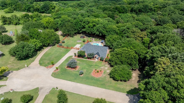 4710 Ashley Cir, Midlothian, TX 76065 - aerial view of a heavily wooded area