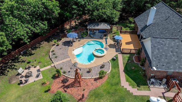 4710 Ashley Cir, Midlothian, TX 76065 - drone / aerial view of a pool