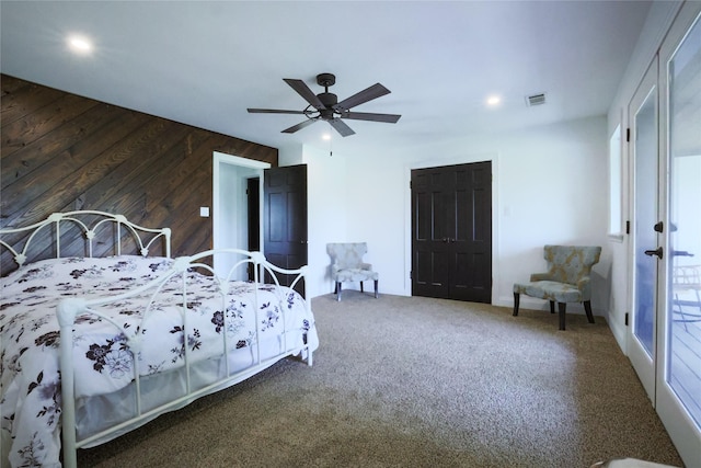 1302 Fm Rd Unit 1885, Weatherford, TX 76088 - carpeted bedroom featuring ceiling fan and recessed lighting