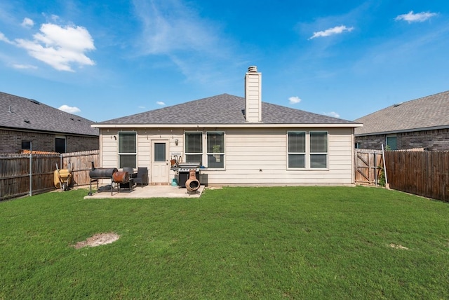 10237 Pyrite Dr, Fort Worth, TX 76131 - back of property with a patio area and a chimney