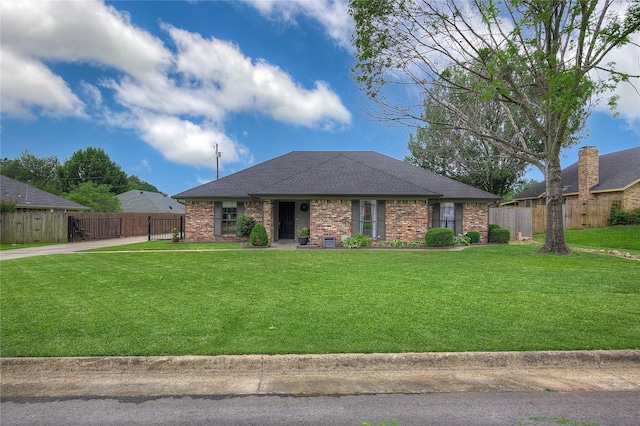 1220 Melony Dr, Sulphur Springs, TX 75482 - view of front of property featuring brick siding, roof with shingles, and a gate
