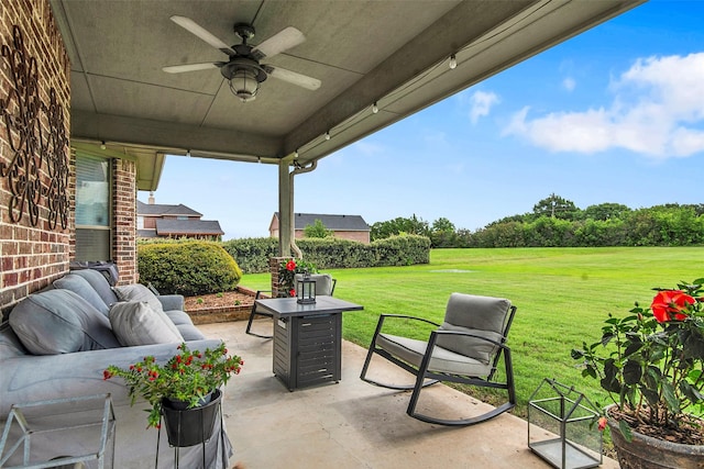 156 Buckskin Dr, Van Alstyne, TX 75495 - view of patio featuring a ceiling fan