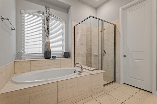 3204 Maplewood Dr, Mckinney, TX 75071 - full bath with a stall shower, a bath, and tile patterned flooring