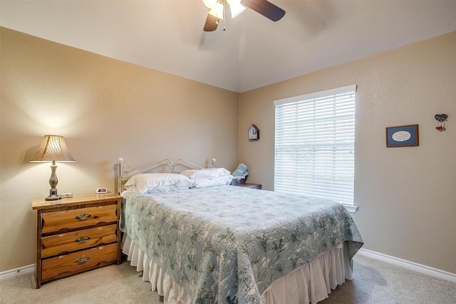 2134 Lorrie Ln, Weatherford, TX 76087 - bedroom with light carpet, baseboards, ceiling fan, and lofted ceiling