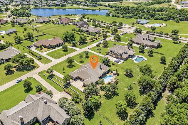 305 Crestfield Ct, Sunnyvale, TX 75182 - aerial perspective of suburban area featuring a nearby body of water