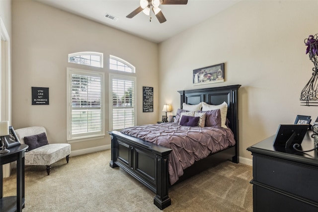 305 Crestfield Ct, Sunnyvale, TX 75182 - bedroom featuring light carpet, baseboards, and ceiling fan