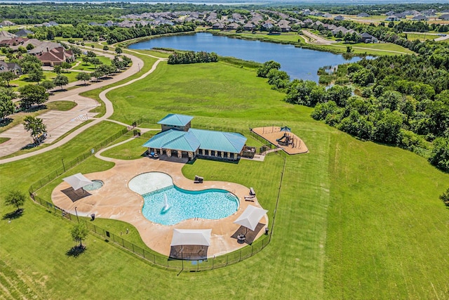 305 Crestfield Ct, Sunnyvale, TX 75182 - bird's eye view of a nearby body of water and a pool
