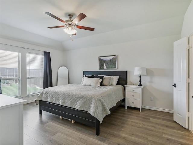 505 Maverick St, Anna, TX 75409 - bedroom with wood finished floors, a ceiling fan, and baseboards