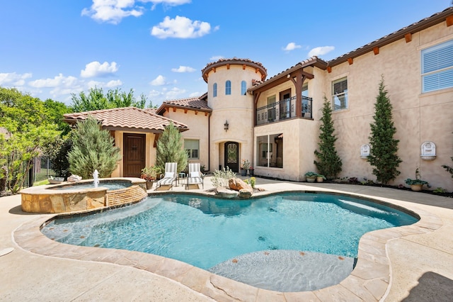 609 Deerwood Ln, Keller, TX 76248 - view of swimming pool featuring a pool with connected hot tub
