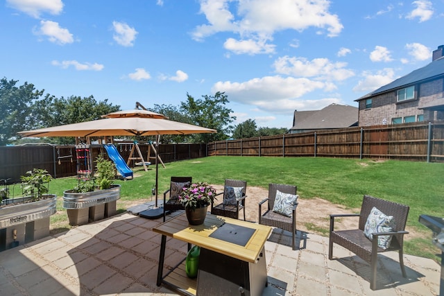 612 Wildriver Trl, Fort Worth, TX 76131 - view of patio featuring a playground