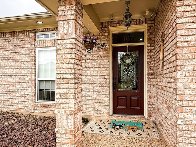 107 Summit Dr, Bossier City, LA 71111 - doorway to property featuring brick siding